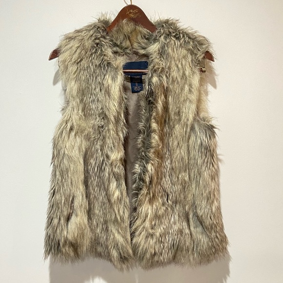 Tinsel Faux Rabbit Fur Vest Size XS - Picture 1 of 14